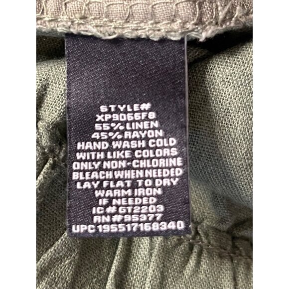 Sanctuary Solstice Pant Deep Lichen Green Women's Size XXL Linen NWT - Picture 11 of 15